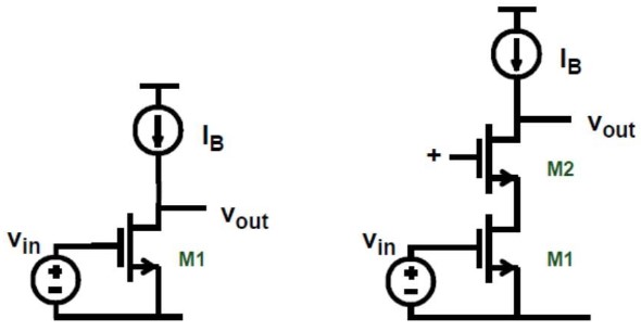 Cascode versus single-transistor Cascode versus single-transistor