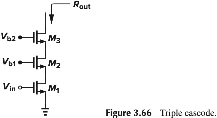 Figure 3.66 Triple cascode