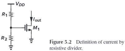 Figure 5.2 Definition of current byresistive divider
